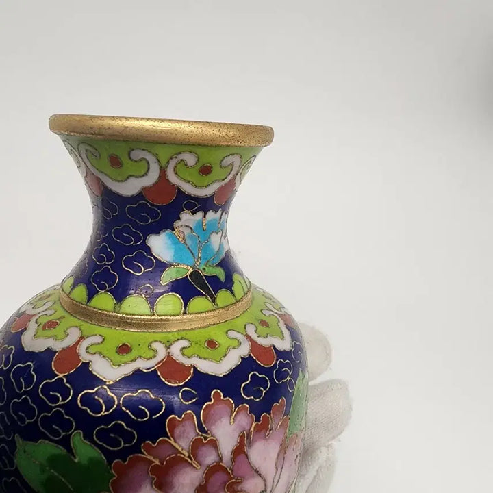 [BUNJANG] Dongdae Enamel Cloisonné Mini Vase Set of 2 / 2개일괄가/동태법랑 칠보 미니 화병 2종 세트/빈티지 오브제,장식품