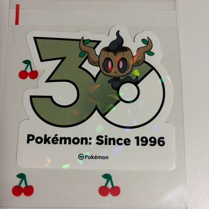 [BUNJANG] Pokemon 30th Anniversary Logo Sticker Nam-ok-ryeong / 포켓몬스터 30주년 로고 스티커 나목령