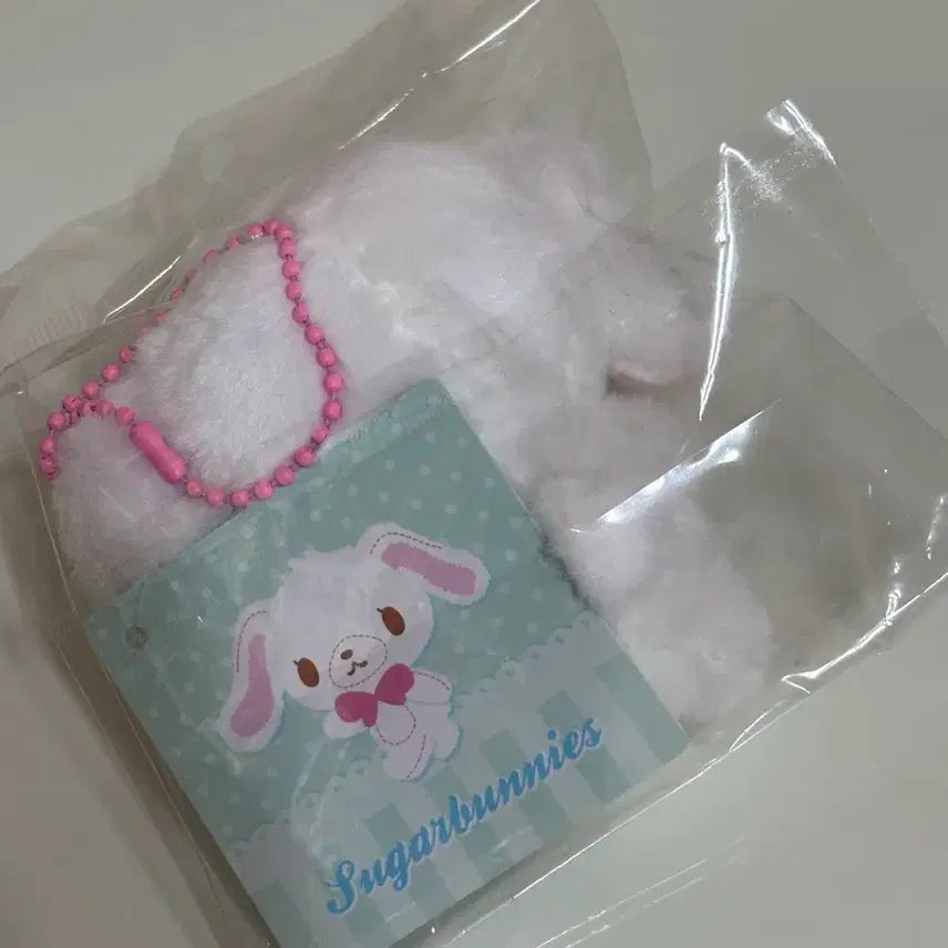 [BUNJANG] Sanrio Sugarbunnies Shirousa Mascot Doll Keyring / 슈가바니즈 시로우사 상상마당 산리오 정품 마스코트 인형 키링