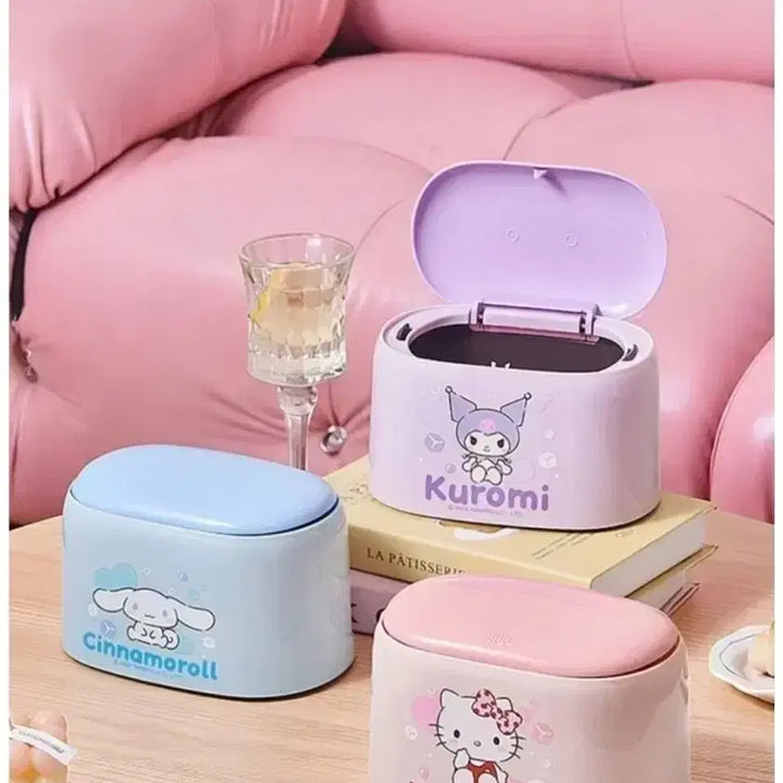 [BUNJANG] Sanrio Hello Kitty One-Touch Trash Can Pink / 산리오 헬로키티 원터치 휴지통 핑크(새상품)