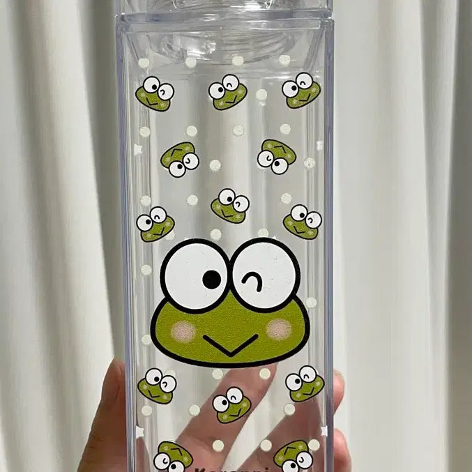 [BUNJANG] Keropippi Transparent Acrylic Milk Bottle (500ml) / 케로케로피 우유 투명아크릴 보틀