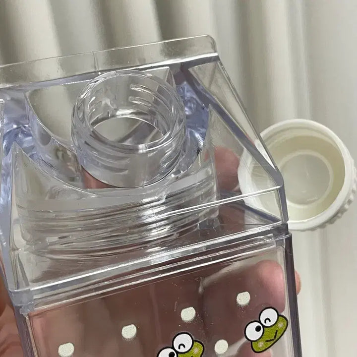 [BUNJANG] Keropippi Transparent Acrylic Milk Bottle (500ml) / 케로케로피 우유 투명아크릴 보틀