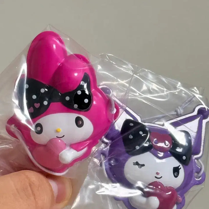 [BUNJANG] My Melody Kuromi Mask Keychain Gacha Bundle Set / 마이멜로디 쿠로미 가면 키링 가챠 일괄
