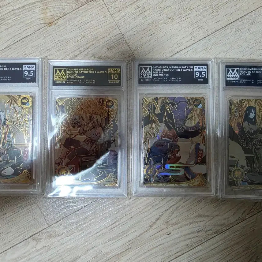 [BUNJANG] Naruto MANA Cards - Jiraiya, Tsunade, Gamabunta, Orochimaru (Set of 4) / 나루토 카드 지라이야/츠나데/가마분타/오로치마루 MANA 카드 4종