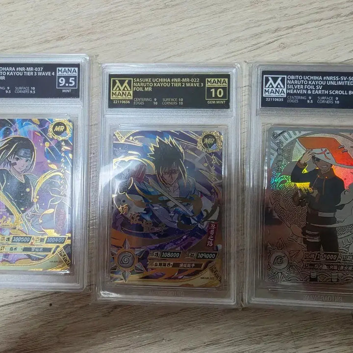 [BUNJANG] Naruto Cards Sasuke/Obito/Rin 3-Card Set / 나루토 카드 사스케/오비토/린 3장 세트