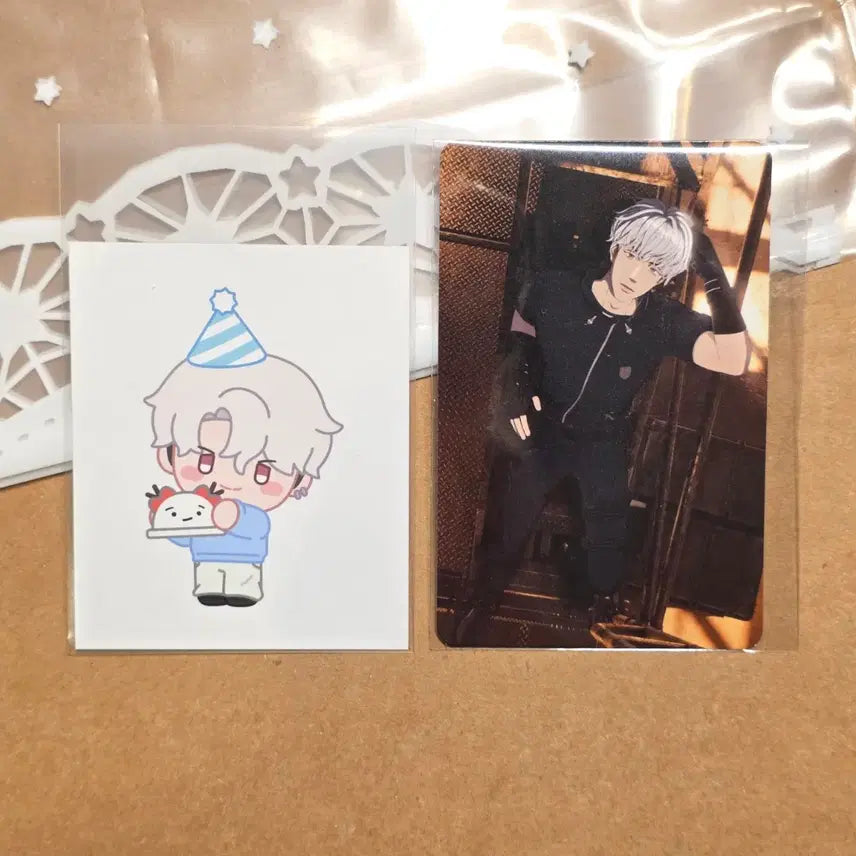[BUNJANG] PLAVE Eunho Birthday Cookie Tin Case Lucky Draw Photocard and Sticker Set / PLAVE 플레이브 십카페 은호 생일쿠키 틴케이스-럭드포카,스티커