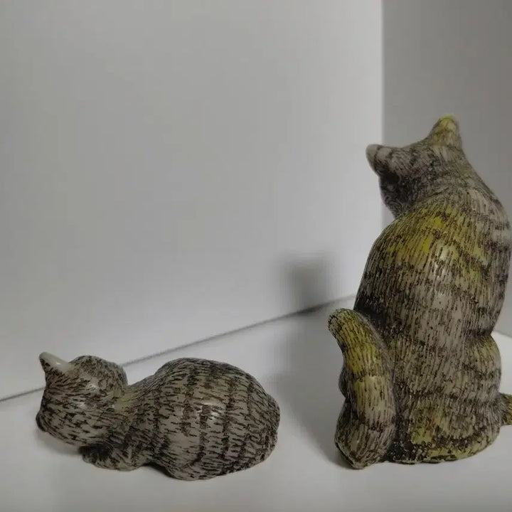 [BUNJANG] A. Lucchesi Vintage Resin Mother and Kitten Figurine / Vintage) 이태리 A.Lucchesi작가의빈티지레진 엄마와아기고양이