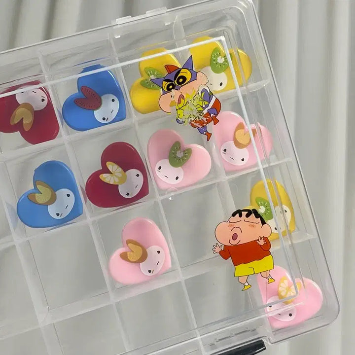 [BUNJANG] Heart Character Fruit Magnet (Random) / 하트 캐릭터 과일모양 마그넷(랜덤)