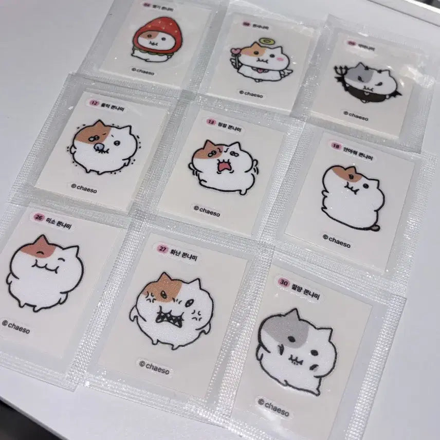 [BUNJANG] 9-Piece Sticker Set / 쫀냐미 띠부씰 스티커 9종 세트