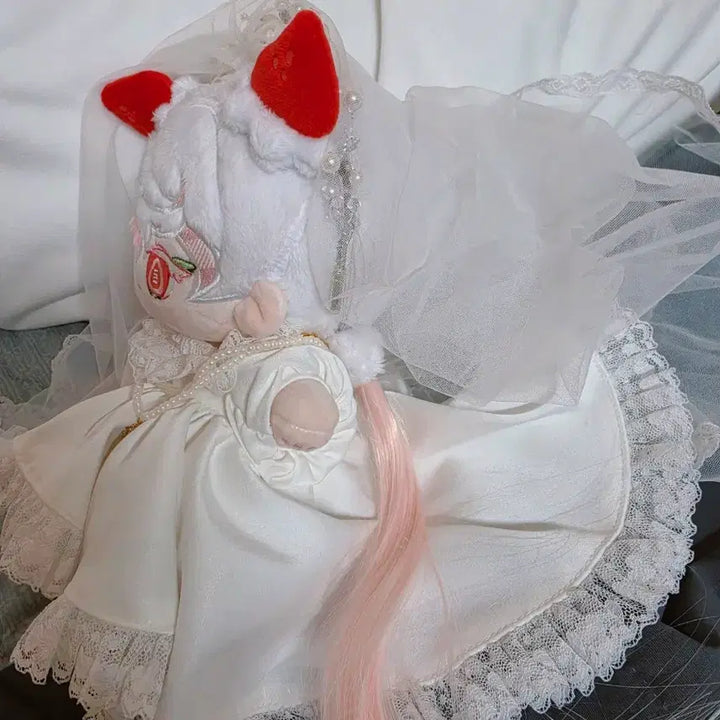 [BUNJANG] Wedding Dress Outfit for 20cm Cotton Doll (Unattributed) / 20cm 솜인형 웨딩드레스 무속성