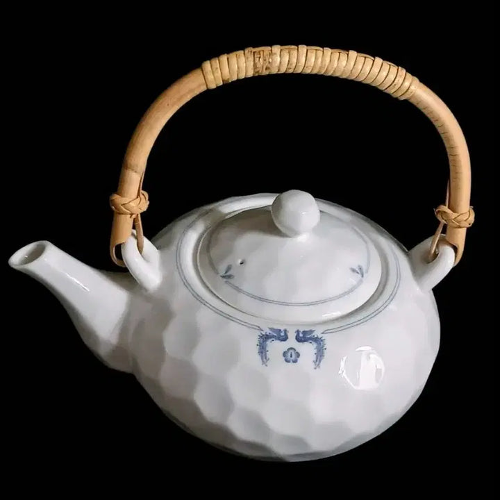 [BUNJANG] Cheong Wa Dae Double Pierced White Porcelain Phoenix Tea Set / 청와대 이중 투각 백자 봉황문 다기 셋트