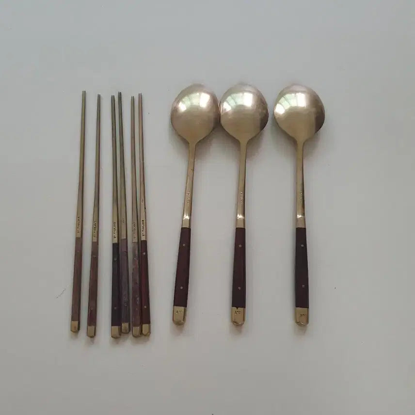 [BUNJANG] Brass Spoon and Chopstick Set (Thailand) / 동수저 (태국)