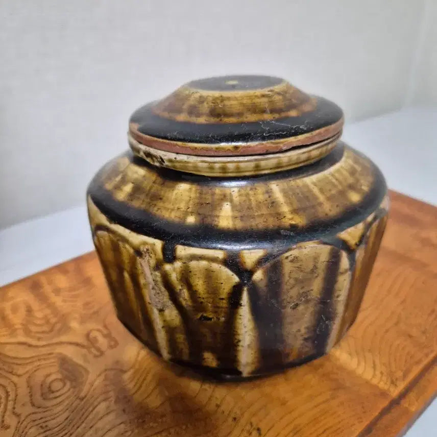 [BUNJANG] 12-Sided Steatite Jar with Lid / 석간주