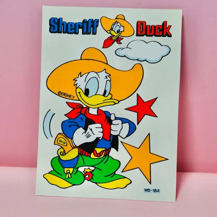 [BUNJANG] Unitech Donald Duck 90s Sticker / [고전문구] 유니테크 디즈니 도날드덕 스티커 90년대