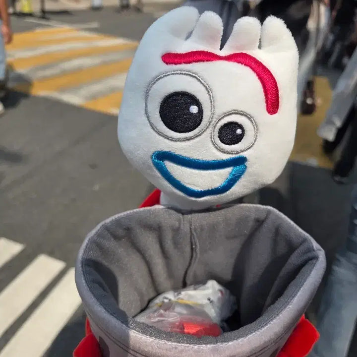 [BUNJANG] Disney Pixar Toy Story "Forky" Plush Trash Can / Storage Bin / 토이스토리 포키 봉제 휴지통 인형