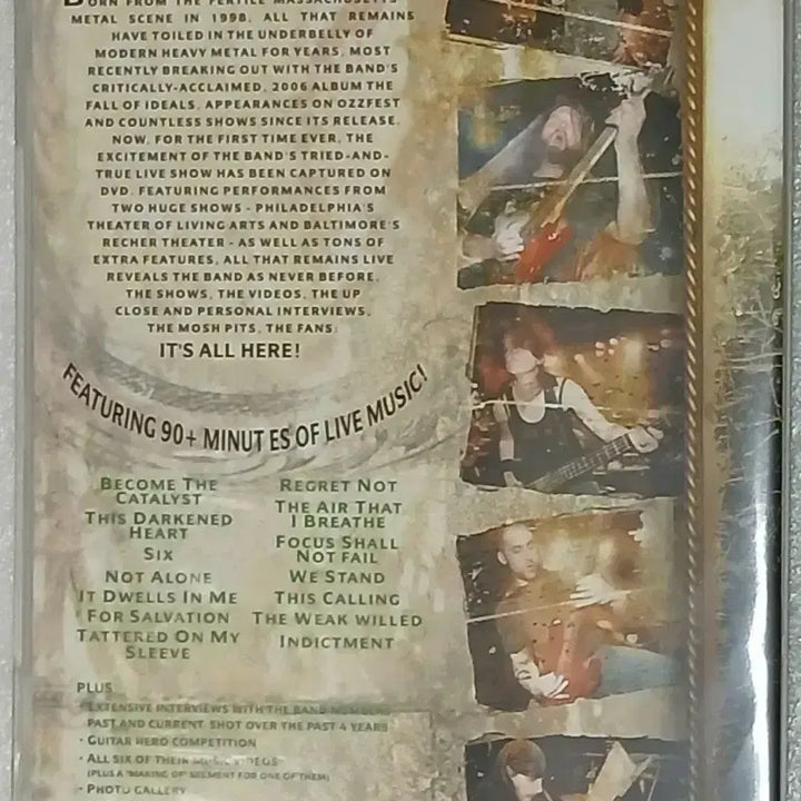 [BUNJANG] All That Remains Live Performance DVD / 메탈 올 댓 리메인즈 라이브공연 DVD