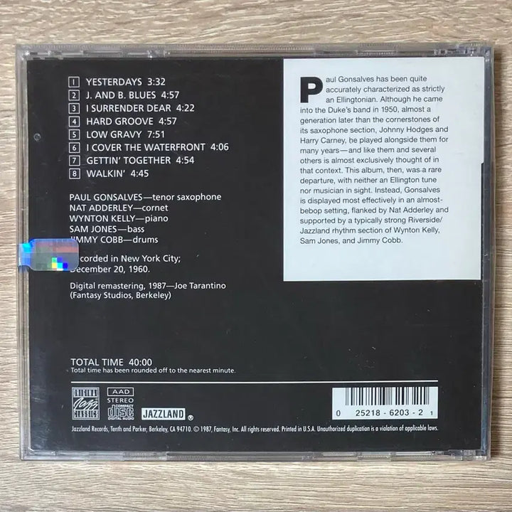 [BUNJANG] Paul Gonsalves Getting Together CD (Sealed) / 폴 곤잘베스 - Getting Together CD 판매 (미개봉)