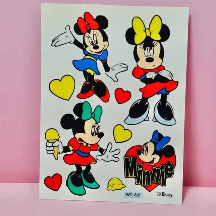 [BUNJANG] Unitech Disney Minnie Mouse Stickers 90s Vintage / [고전문구] 유니테크 디즈니 미니마우스 스티커 90년대