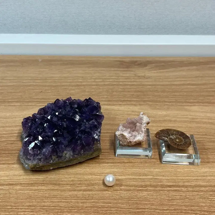 [BUNJANG] Amethyst, Pink Amethyst, Ammonite, and Pearl Bundle / 자수정 원석,핑크 자수정, 암모나이트, 진주 일괄 판매합니다
