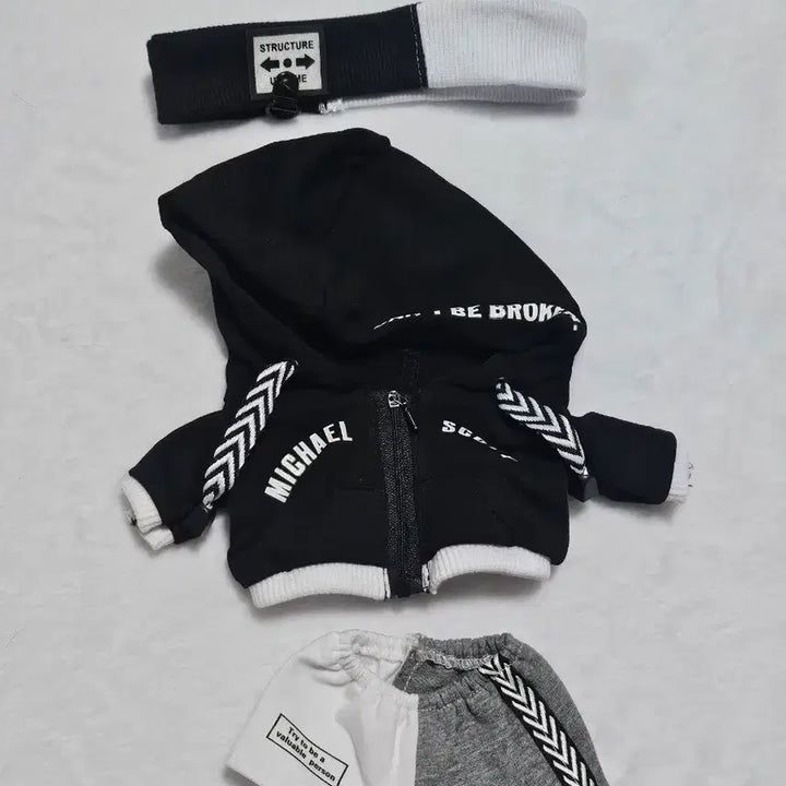 [BUNJANG] 20cm Doll Clothes Spy Black Outfit / 20cm 솜인형옷 꽃밭옷장 스파이 블랙