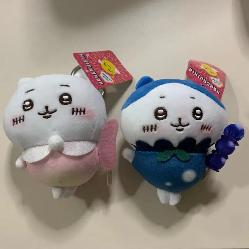 [BUNJANG] Cheekawa Peach/Blueberry Plush Charm / 먼작귀 치이카와 복숭아/블루베리 인형