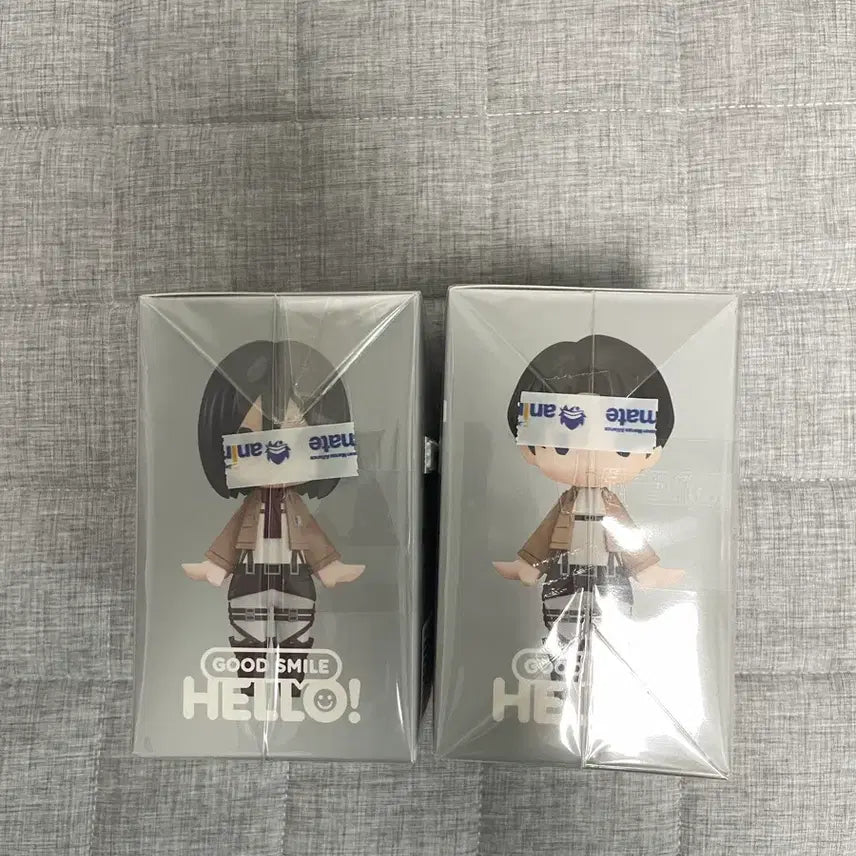 [BUNJANG] Hello Good Smile Mikasa Ackerman &amp; Levi Ackerman Figure Bundle Set (Sealed) / [미개봉 일괄] 헬로 굿스마일 미카사, 리바이