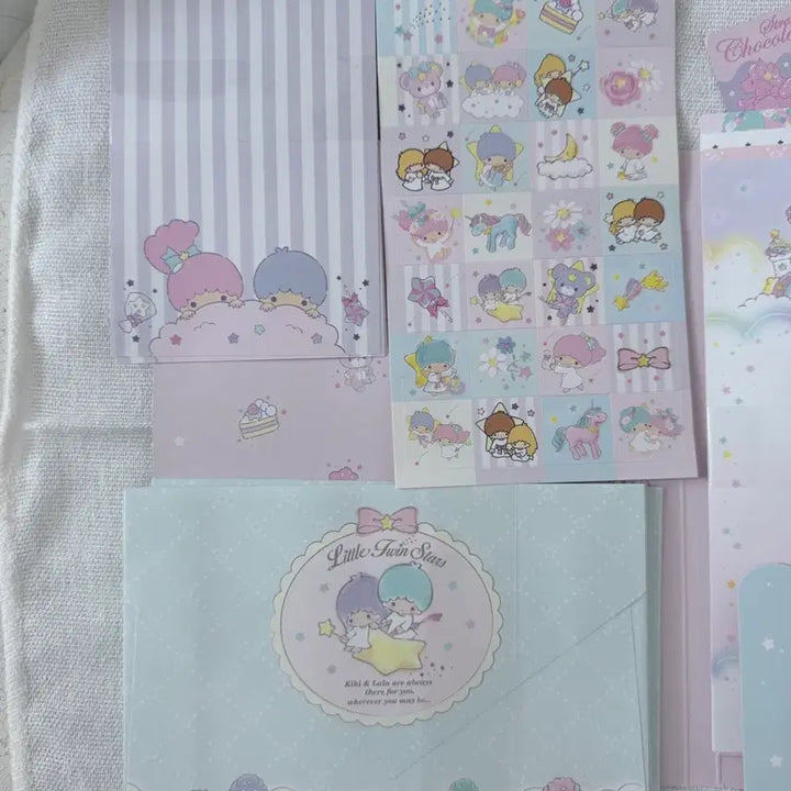 [BUNJANG] Little Twin Stars Kiki Lala Vintage Letter Paper Set / 리틀트윈스타 키키라라 고전편지지 세트