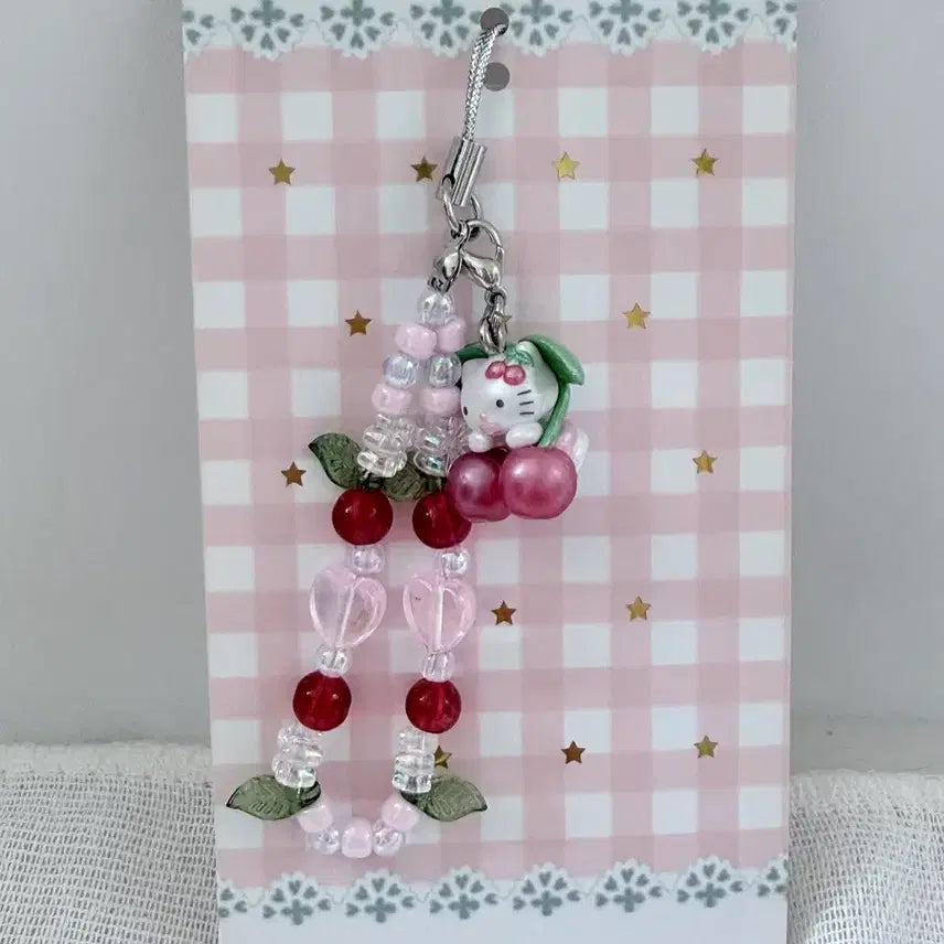 [BUNJANG] Sanrio Classic Kitty Strap Cherry Kitty Charm / 고전키티스트랩 체리키티 키티스트랩 키티키링