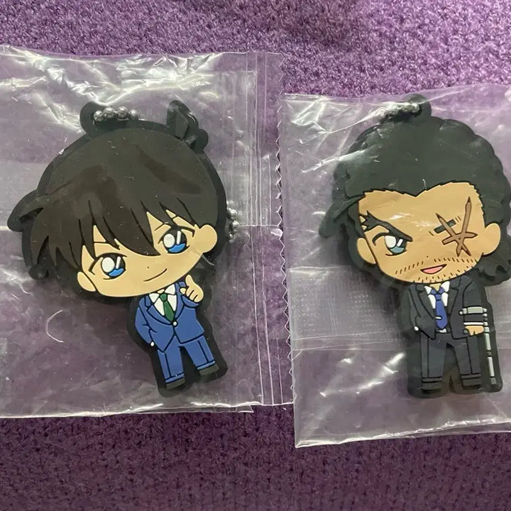 [BUNJANG] Detective Conan The Darkest Era Rubber Strap Shinichi &amp; Kansuke Bundle Set / 일괄) 코난 척안의잔상 러버스트랩 신이치, 칸스케