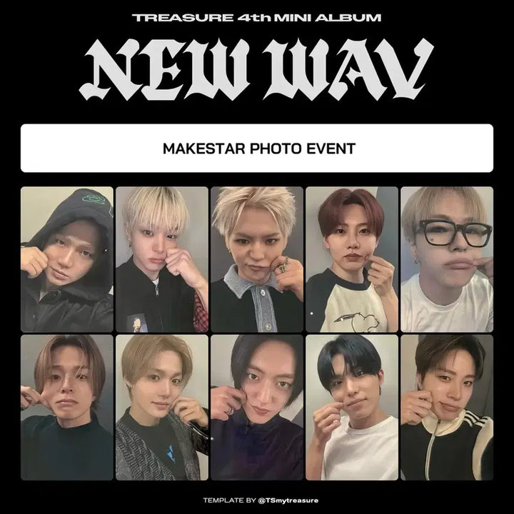 [BUNJANG] Treasure New Wave Makestar Photocard Bundle Set (10 Photocards) / [특전 10장세트] 트레저 뉴웨이 메이크스타 makestar  포카