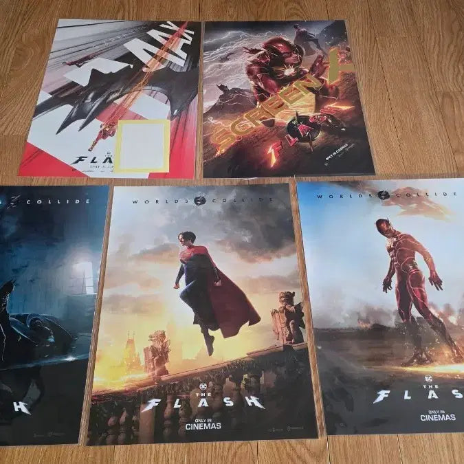 [BUNJANG] DC Comics The Flash A3 Poster 5-Piece Bundle Set / DC 플래시 A3 포스터 5종 일괄 팝니다