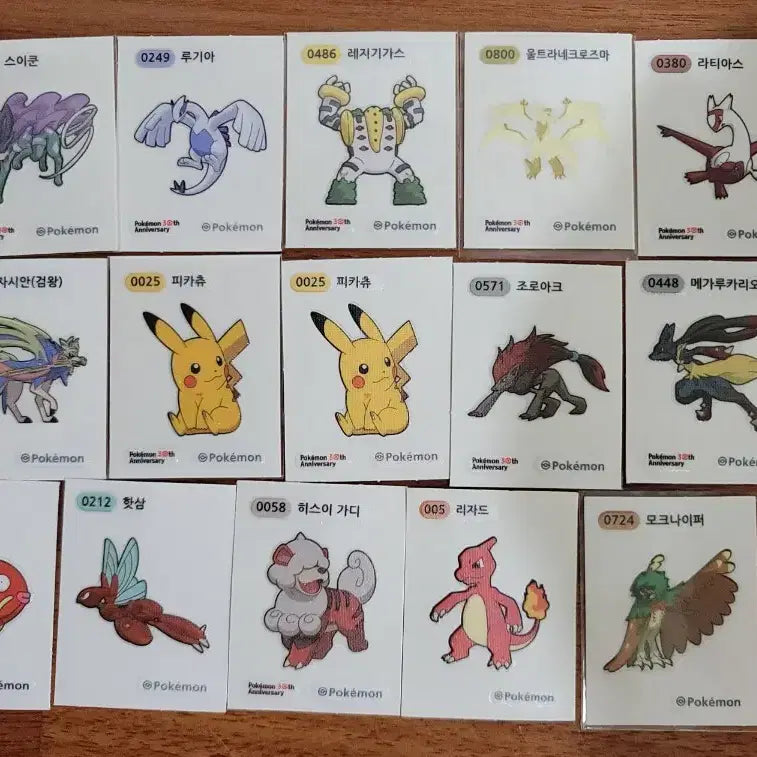 [BUNJANG] Pokemon 30th Anniversary Stickers (7 Types) / 포켓몬 30주년 띠부씰 교환