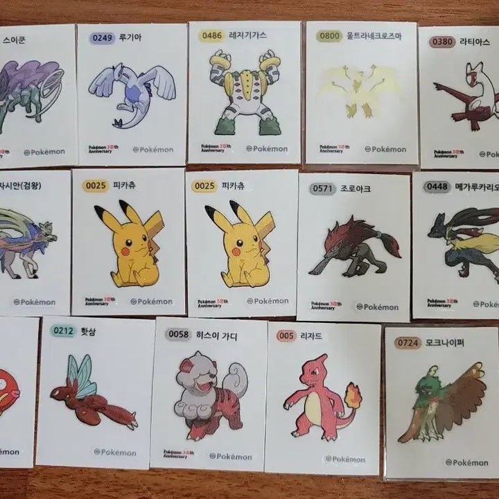 [BUNJANG] Pokemon 30th Anniversary Stickers (7 Types) / 포켓몬 30주년 띠부씰 교환