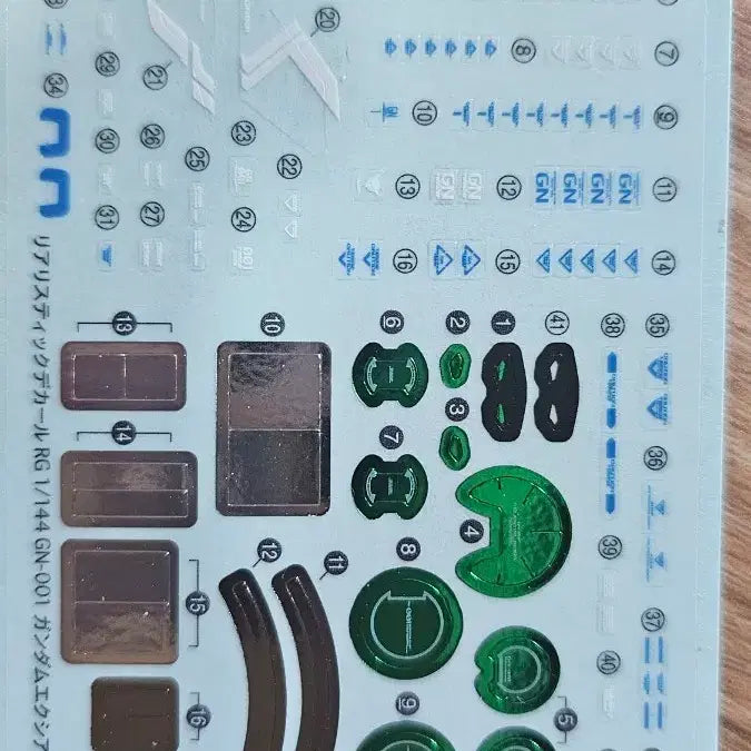 [BUNJANG] Bandai Realistic Decal RG 1/144 Gundam Exia / 반다이 리얼리스틱 데칼 RG 1/144 건담 엑시아