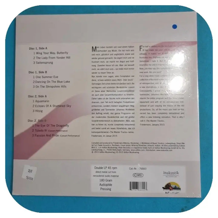 [BUNJANG] Friedemann The Master Tracks LP Sealed / 프리데만 THE MASTER TRACKS LP 미개봉