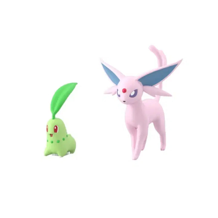 [BUNJANG] Pokemon Chikorita Eevee Scale World Johto Region Figure / 포켓몬/ 치코리타 에브이 스케일 월드 성도지방 피규어