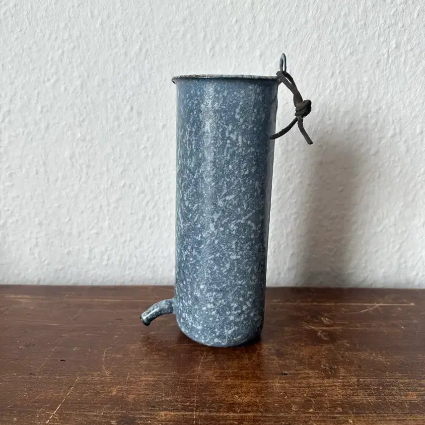 [BUNJANG] French Vintage Blue Enamelware Wall Planter / 프랑스)빈티지 블루 법랑 벽걸이