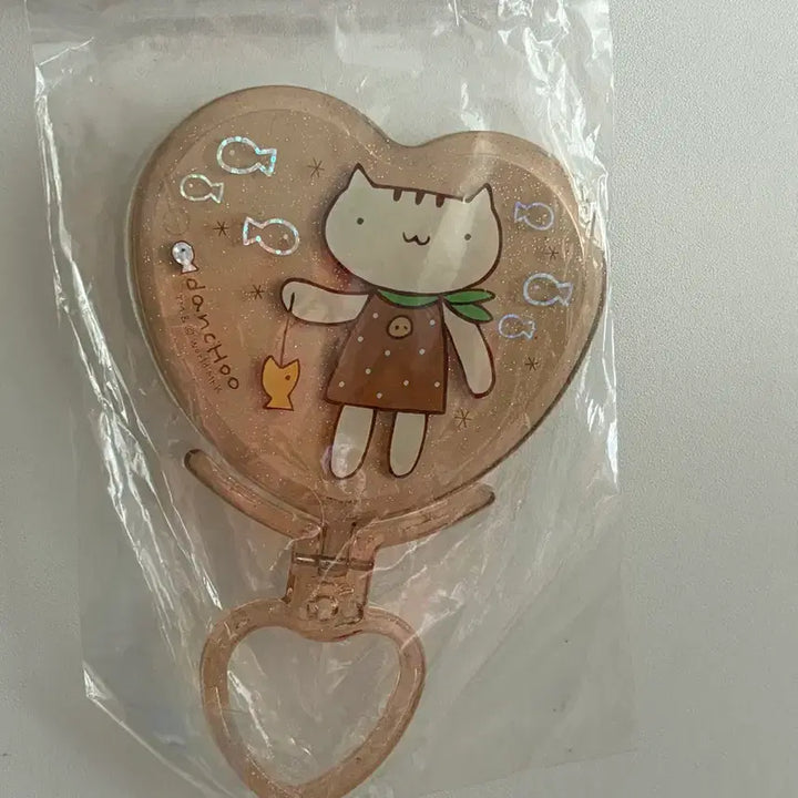 [BUNJANG] MRK Mister Key Button Glitter Desk Heart Mirror / 고전문구 엠알케이 미스터케이 단추 반짝이 탁상형 하트 거울