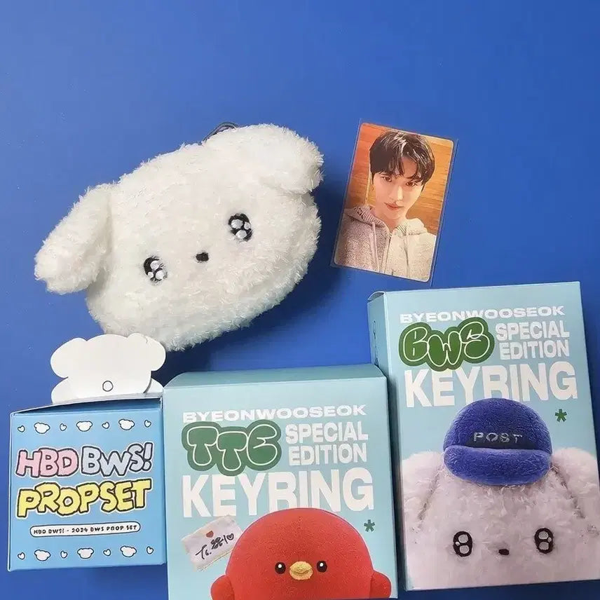 [BUNJANG] Byeon Woo Seok Birthday Pouch &amp; Keychain Bundle Set / 변우석 키링