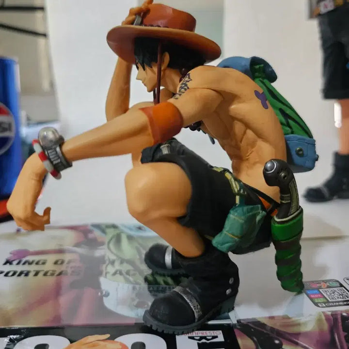 [BUNJANG] One Piece King of Artist Ace Figure Bundle Set (Gold Cat &amp; Navy Version) / 원피스 킹오브아티스트 에이스 반프레스토 피규어 금고양이