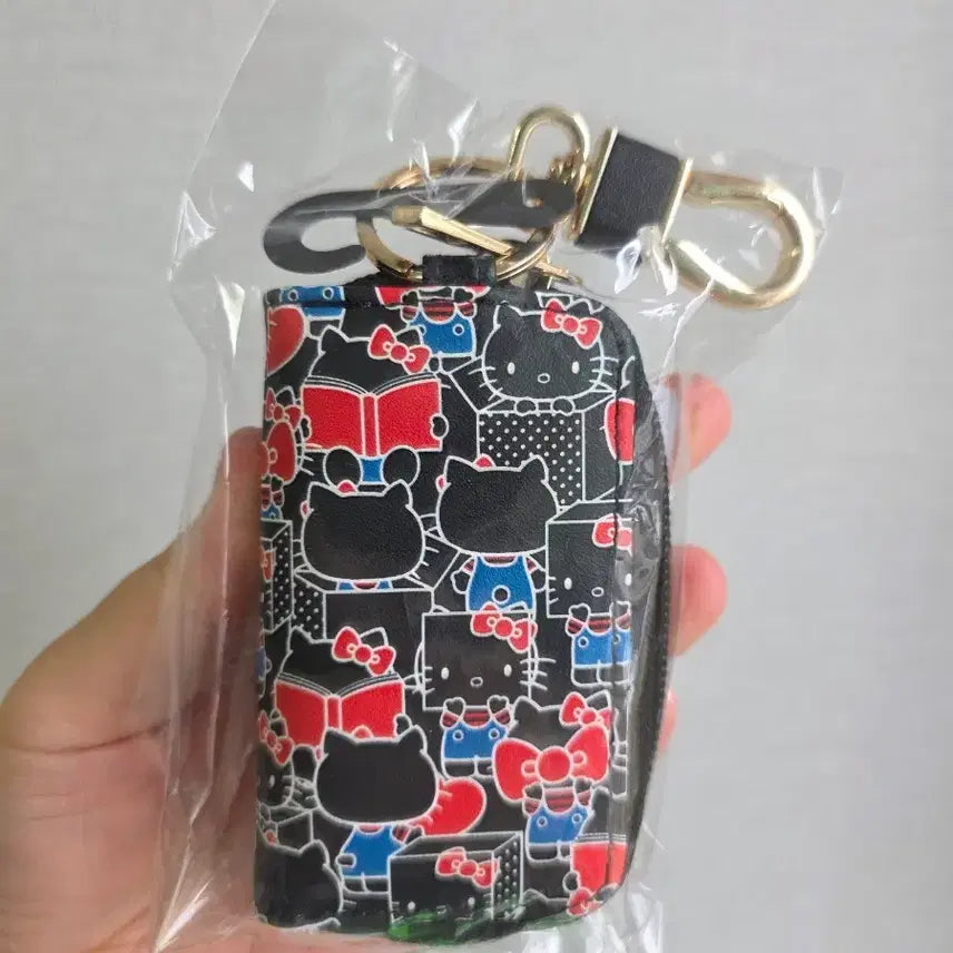 [BUNJANG] Aveil Black Kitty Wallet Keyring / 아베일 블랙 키티 지갑 키링