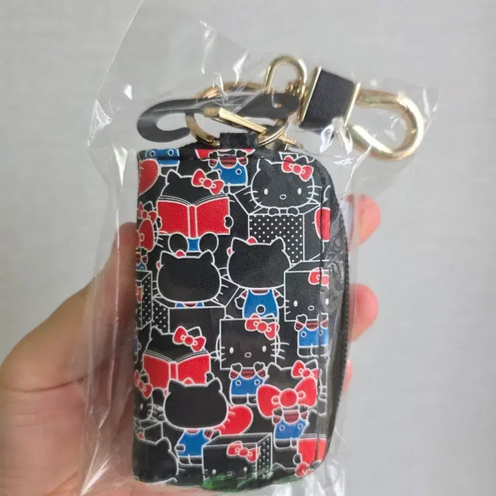 [BUNJANG] Aveil Black Kitty Wallet Keyring / 아베일 블랙 키티 지갑 키링