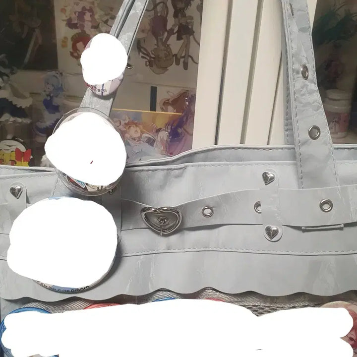 [BUNJANG] Ita Bag with Shoulder Strap and Deco Board / 하늘색  회색 ..? 이타백 판매 오타쿠 가방