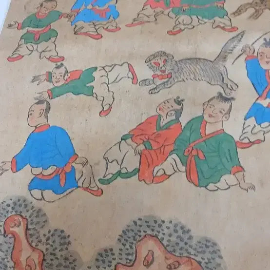 [BUNJANG] Joseon Dynasty Traditional Folk Painting Porcelain Vase / 조선시대전통민화그림