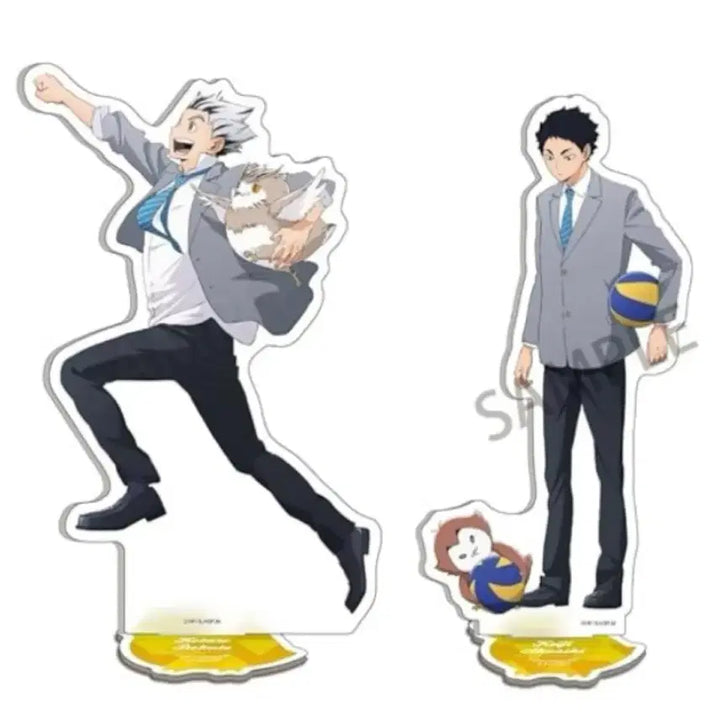 [BUNJANG] Haikyu!! Mascot Acrylic Standee Bundle Set (Akashi &amp; Bokuto) - Sealed / [미개봉/일괄] 하이큐 마스코트 아크릴