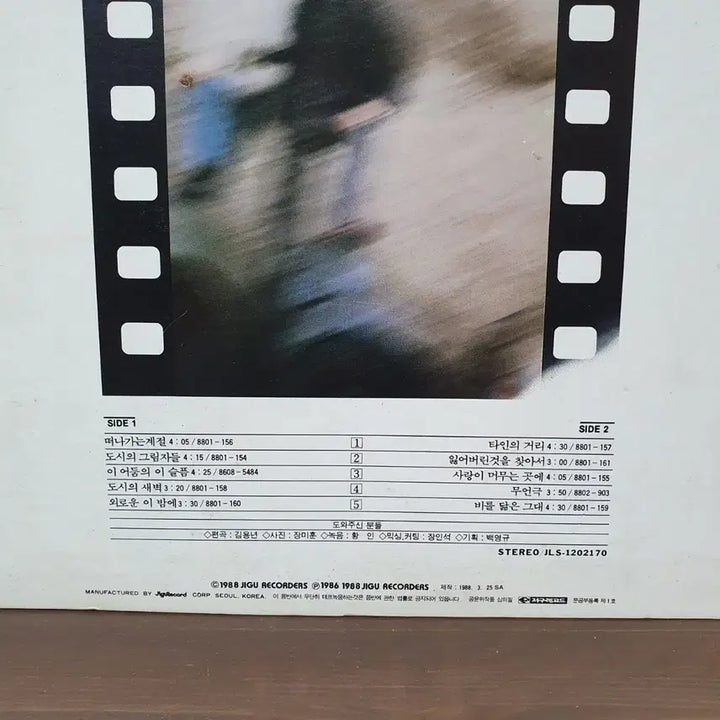 [BUNJANG] 1988 "The Shadow of the City" / "Dew of the Dark" LP / 도시의 그림자 LP 1988. 이어둠의 이슬픔