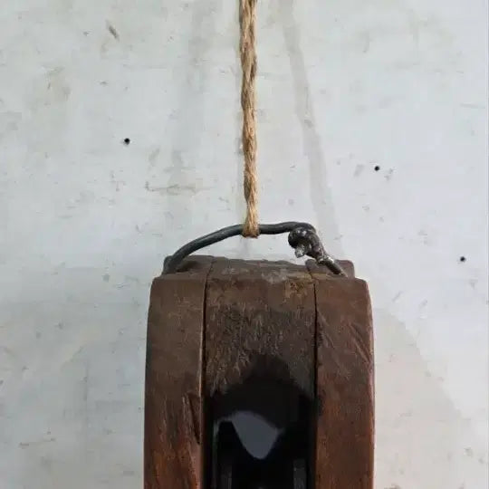 [BUNJANG] Wooden Pulley Decorative Item / 땟물좋은 나무 도르래