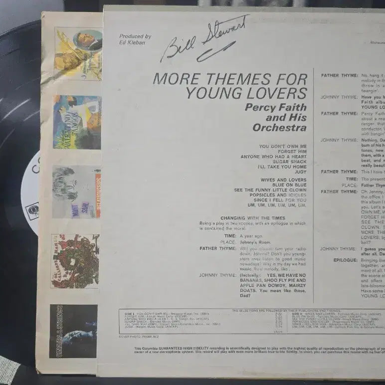 [BUNJANG] Percy Faith &amp; His Orchestra More Themes for Young Lovers LP / Percy Faith_More Themes Young Lovers_LP