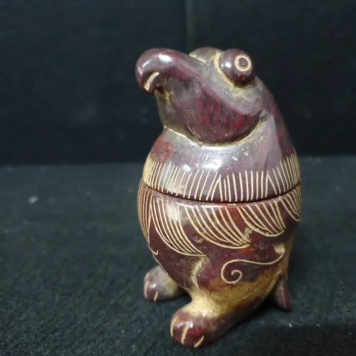 [BUNJANG] Excavated Celadon Jade Box with Animal Motif / (수원만물)출토 화전옥 옥함