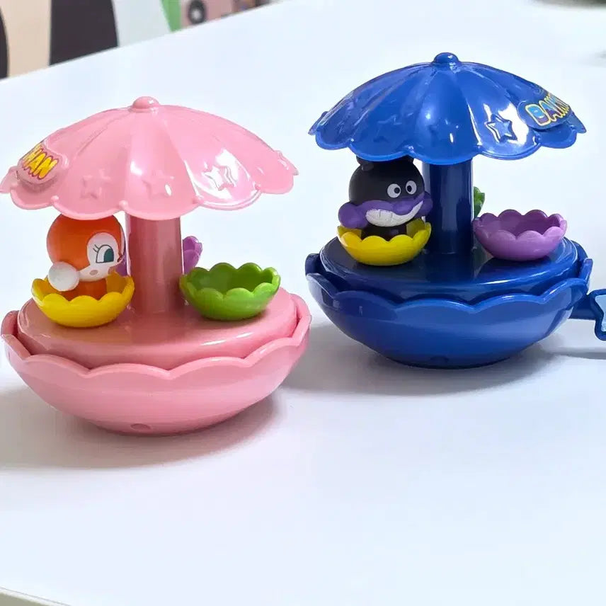 [BUNJANG] Anpanman, Baikinman, Shokupanman Figure Set with Amusement Park Ride Toy / 호빵맨 세균맨 짤랑이 피규어